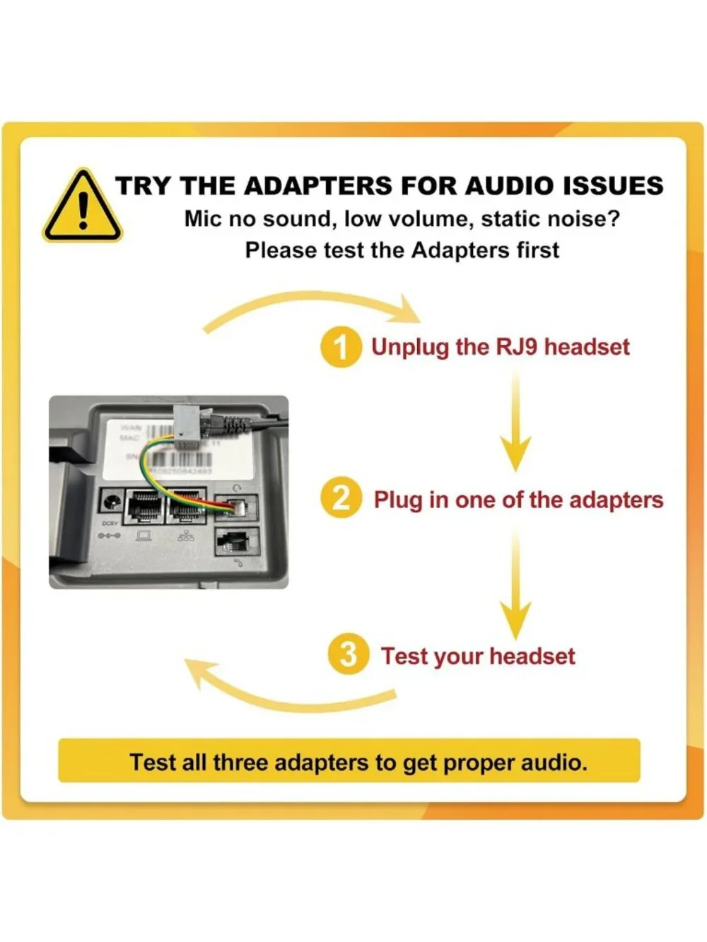 Single Ear Noise Cancelling Desk Phone Headset - Compatible with IP Phones